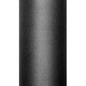 PartyDeco Гладък тюл - черен 0, 15 x 9 м