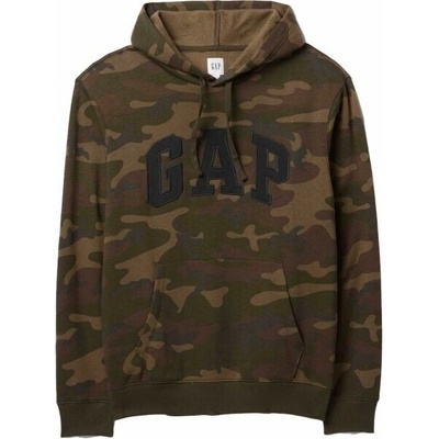 GAP V-PRINTED HERITAGE LOGO PO mikina hnědá