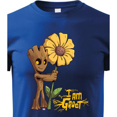 Dětské tričko Groot a květina Modrá Canvas Bezvatriko.cz 2972