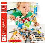 Hape Дървена игра за сглобяване Hape - Самолет, 62 части (H3081)
