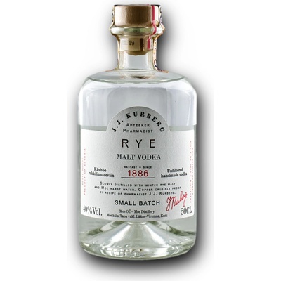 J. J. Kurberg Rye Malt Vodka 40% 0,5 l (holá láhev)