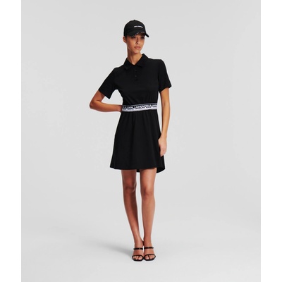 Karl Lagerfeld Logo Tape Shirt Dress čierna