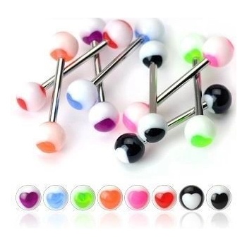 Šperky4U piercing do jazyka akrylát PJ01130-WP