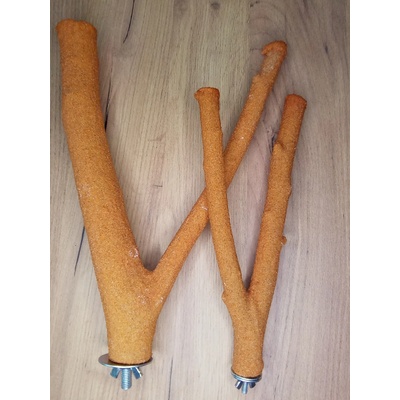 M bird rozvětvené brusné bidlo velikost L/XL oranžové cca 5 cm