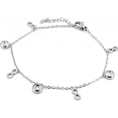 BRUNOshop.cz Náramek NEKONEČNO s kamínky S3652