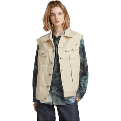 G-STAR Потник G-Star Oversized Denim vest - Beige (Ecru)