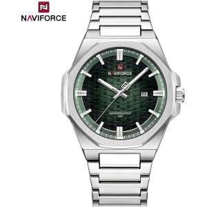 Naviforce Часовник naviforce st-38656 - Сребристо / Зелено kp38656 Часовници