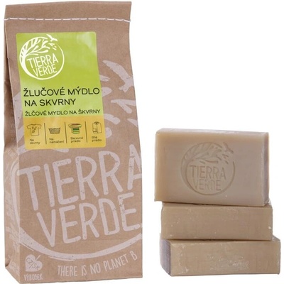 Tierra Verde žlčové mydlo na pranie odstraňovač škvŕn papierový sáčok 3 x 140 g