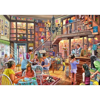 Image 1 of Bluebird Puzzle - Puzzle Steve Crisp: Bookshop Tearoom - 2 000 piese