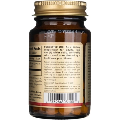 Solgar Vitamín B6 50 mg 100 tabliet