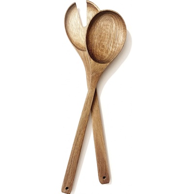 by inspire Dřevěné salátové náčiní z akácie – sada 2 ks, délka 33 cm