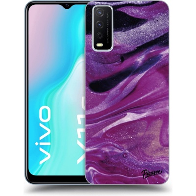 Púzdro Picasee ULTIMATE CASE Vivo Y11s - Purple glitter