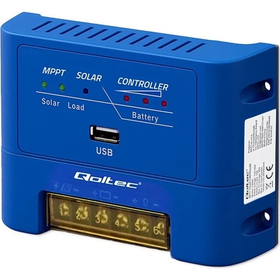 Qoltec MPPT 15A 12/24V USB LiFePO4 53671