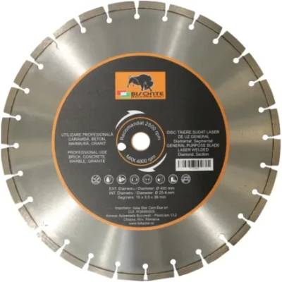 Bisonte Диамантен диск за тухла / бетон / мрамор / гранит Bisonte BT0009521/ 400 мм (BT0009521)