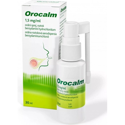Orocalm 1,5 mg/ml orálna roztoková aerodisperzia aer.ors. 1 x 30 ml/176vstrekov