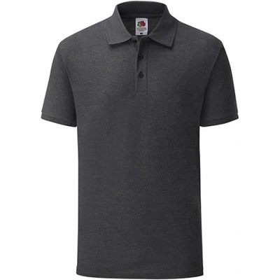 Fruit of the Loom pánska polokošeľa dark heather grey