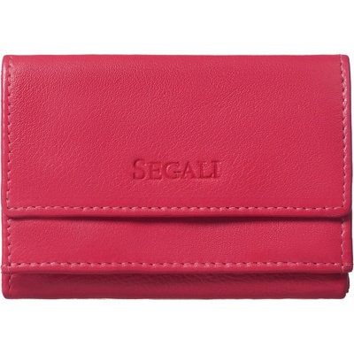 Segali Malá kožená peněženka 1756 hot pink