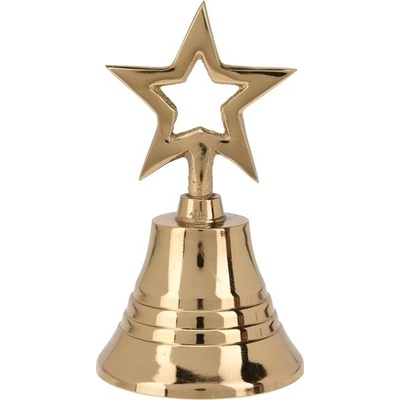 H&L Zlatý vánoční zvonek 10 cm, hvězda