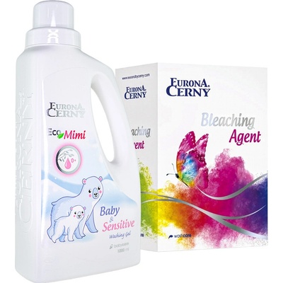 Eurona Sada Jemný prací gel pro miminka 1000 ml a Univerzální multifunkční agent s obsahem kyslíku 800 g