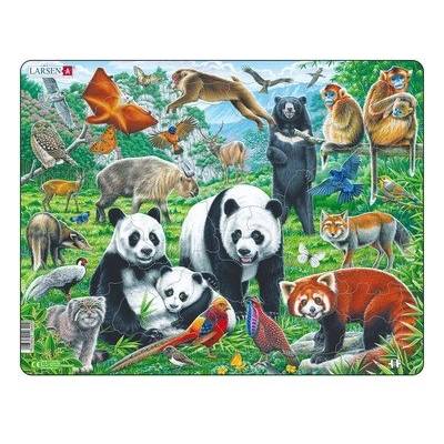 Larsen - Пъзел: Детски - "Панди в гората" - 56 части, голям