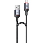 Yesido Кабел за данни - Yesido CA129C - USB → Type-C, fast charge 18W, 3A, 480Mbps, CarPlay, алуминий, 1.2m - Черен