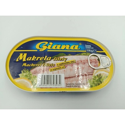 Makrela filety v slnečnicovom oleji Giana 170g