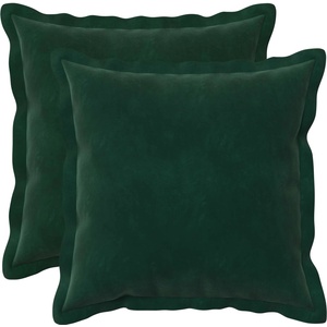 vidaXL Възглавница с възглавница HOUTEN 2 бр. Тъмнозелено Кадифе (935083)