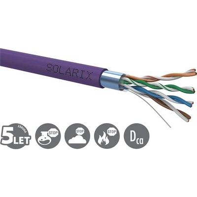 Solarix SXKD-5E-FTP-LSOH FTP CAT5e drát, 500m, fialový