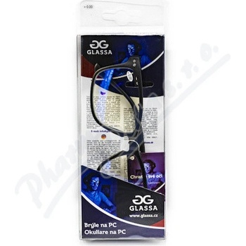 GLASSA Blue Light Blocking Glasses PCG 07, dioptrie: +0.00 černá