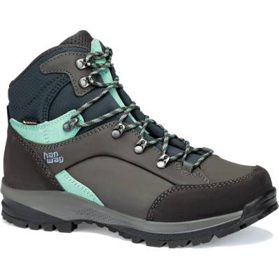 Hanwag Дамски туристически обувки Hanwag Women's Banks StraightFit Extra GTX Walking boots - Asphalt / Mint - размер 7 (UK) (119-0385-0218)