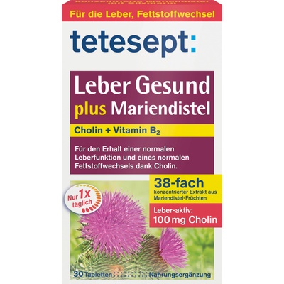 tetesept Здрав черен дроб Plus с бял трън - 30 таблетки