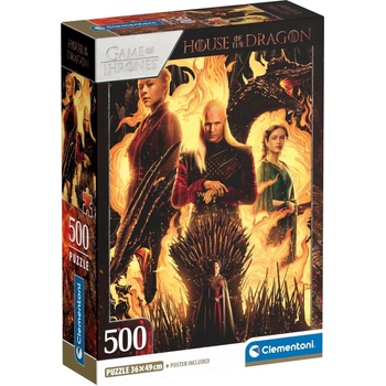 Clementoni Пъзел Clementoni от 500 части - Домът на Дракона (35548)