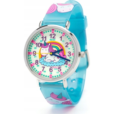 Kiddus Time Teacher Happy Unicorn so svietiacimi ručičkami