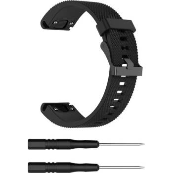 Image 1 of Mobilly каишка за Garmin Fenix 5S, 5S Plus, 6S, 6S Pro, 20 мм, силикон, черна (750 DSJ-05-00G black)
