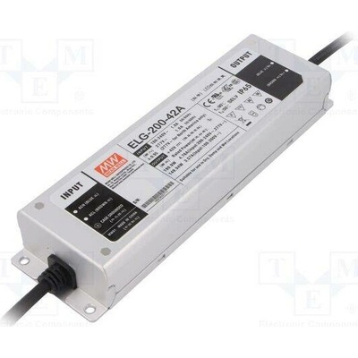 MEAN WELL ELG-200-42A Napájecí zdroj: spínaný; LED; 200W; 42VDC; 2,38÷4,76A; 100÷305VAC