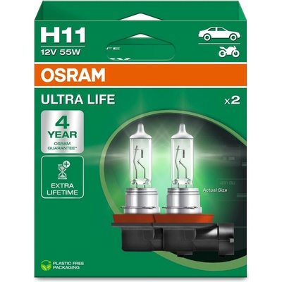 Osram Ultra Life H11 PGJ19-2 12V 55W 64211ULT-2HB