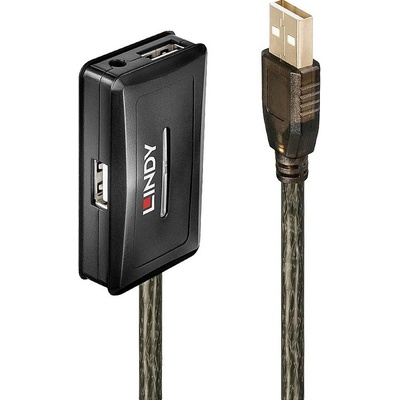 Lindy 42635 USB, USB 2.0 USB-A zástrčka, USB-A zásuvka, USB-A zásuvka, USB-A zásuvka, USB-A zásuvka, 1m, sivý