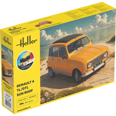 Heller STARTER KIT Renault 4 TL/GTL Sun Roof 1:24