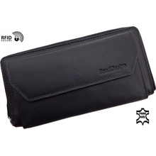 Sendi design dámská kožená zip černá