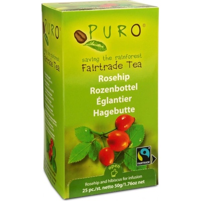 Fairtrade čaj porcovaný Puro šípek ibišek 25 x 2 g