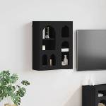 vidaXL Висящ шкаф ELST Черно 59 x 20 x 71, 5 см Инженерна дървесина (891355)