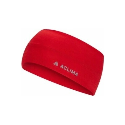 Aclima LightWool Headband Barbados Cherry červená