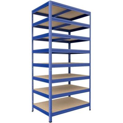 Biedrax Regál do sklepa 35 x 75 x 240 cm, modrý, 8 polic MDF, nosnost 200 kg na polici