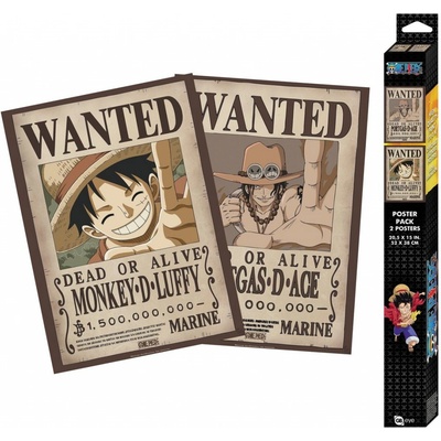 ABYstyle Plakát One Piece - Wanted Luffy & Ace (sada 2 ks)