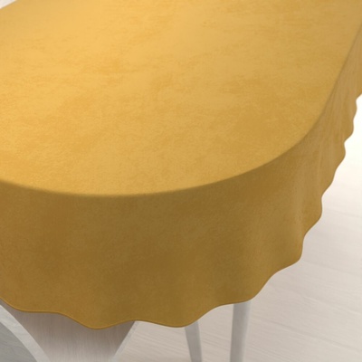 Biante Zamatový oválny obrus Velvet Prémium SVP-009 Horčicový 120x200 cm