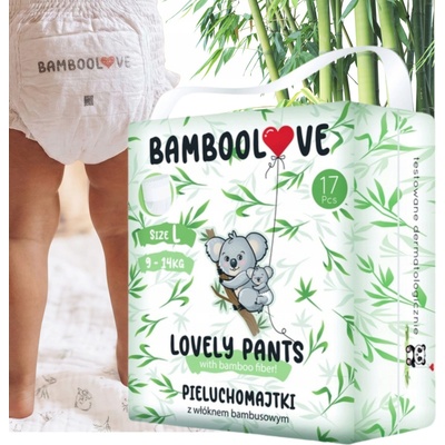 Bamboolove kalhotky jednorázové bambus L 9-14 kg 17 ks