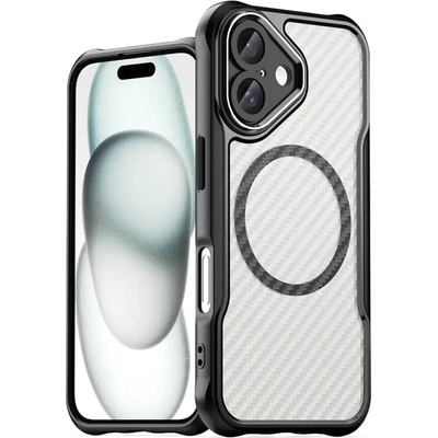 HQWear Кейс Leading Series, с MagSafe за iPhone 16 Plus, черен (Leading series MagSafe Iphone 16 Plus black)