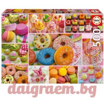 Educa Пъзел educa 19904 - 500 части - Колаж сладко парти (edu19904)