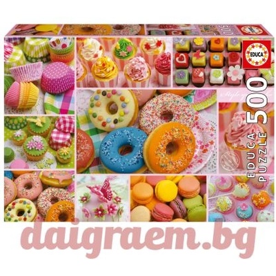 Educa Пъзел educa 19904 - 500 части - Колаж сладко парти (edu19904)