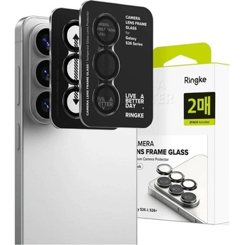 Ringke Протектор за Камера за Samsung S26 Plus, Ringke Cam Lens Frame Glass 2бр. , Черен (8800328815407)